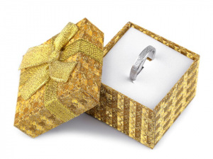 Krabička exklusivní s mašlí 5x5 cm