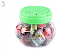 Vzorované samolepicí pásky šíře 12 mm v dóze