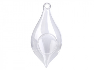 Skleněná kapka 6,3x13,6 cm aerárium