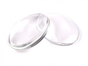 Skleněný kabošon průhledný 30x40 mm