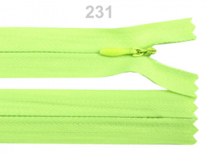 Spirálový zip skrytý šíře 3 mm délka 60 cm