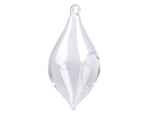 Skleněná kapka 6,3x13,6 cm aerárium