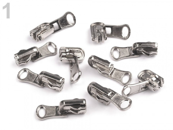 Jezdec ke spirálovým zipům 6 mm překlápěcí