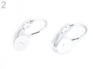 Náušnicové zapínání 20 mm uzavřené s miskou / ploškou