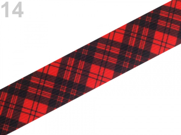 Pruženka šíře 27 mm zvířecí, káro