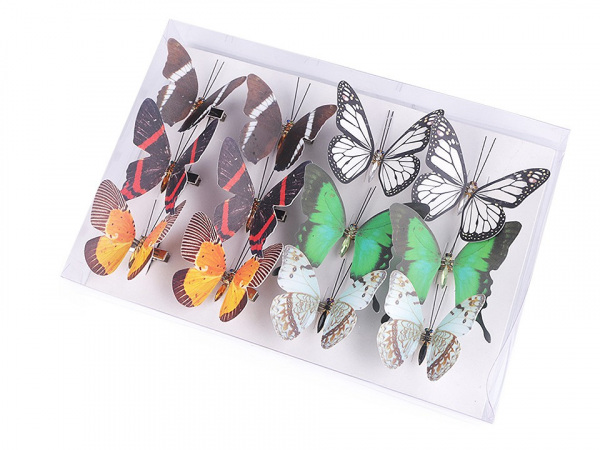 Dekorace motýl 3D s klipem