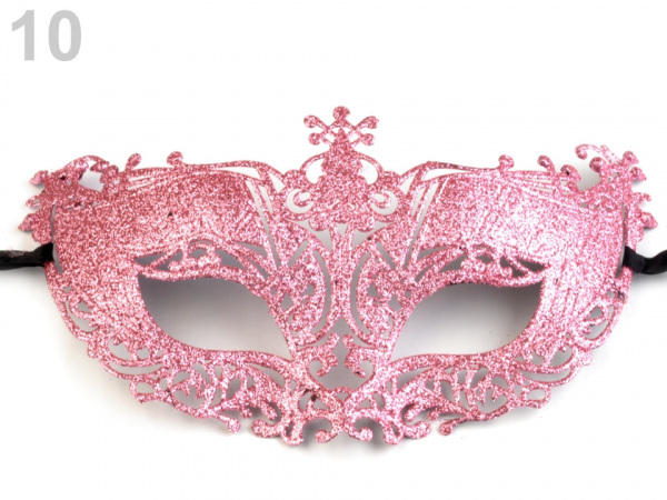 Karnevalová maska - škraboška s glitry