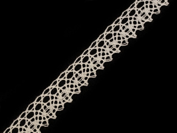 Lněná krajka šíře 19 mm paličkovaná