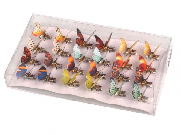 Dekorace motýl 3D s klipem