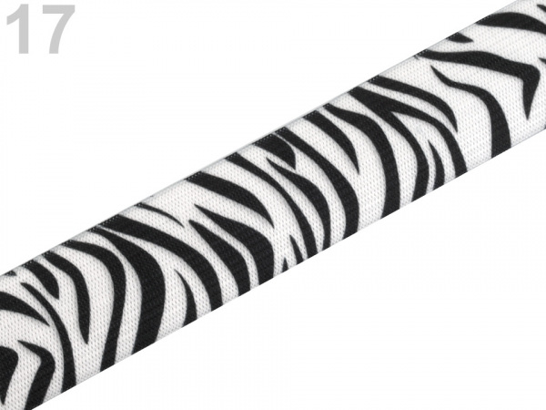 Pruženka šíře 27 mm zvířecí, káro