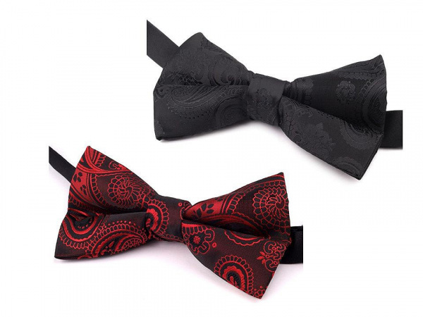 Saténový motýlek se vzorkem paisley