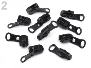 Jezdec ke spirálovým zipům 6 mm překlápěcí