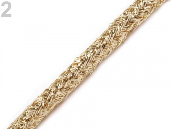 Oděvní / dekorační šňůra  Ø4 mm s lurexem