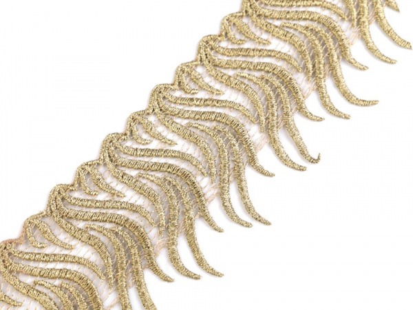 Vyšívaná krajka / prýmek zlatá