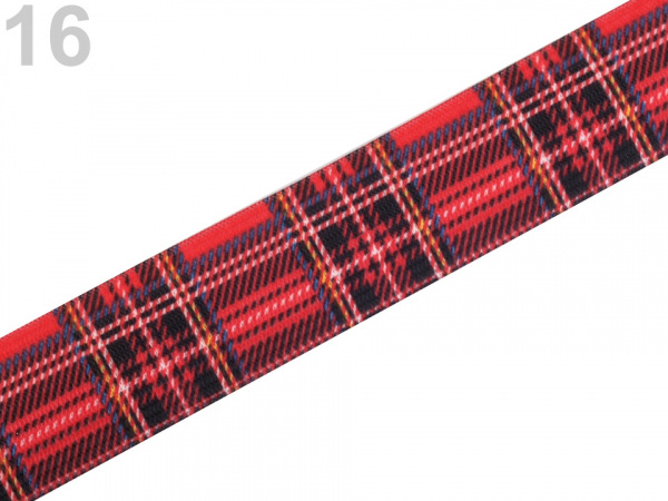 Pruženka šíře 27 mm zvířecí, káro