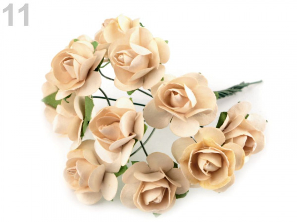 Růže na drátku / polotovar na vývazky Ø20 mm