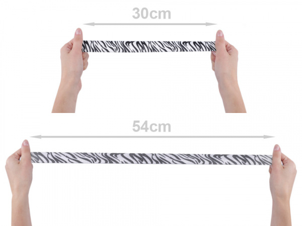 Pruženka šíře 27 mm zvířecí, káro