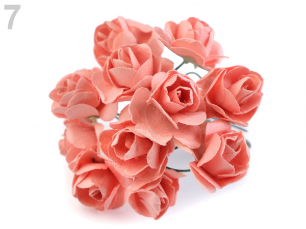 Růže na drátku / polotovar na vývazky Ø20 mm