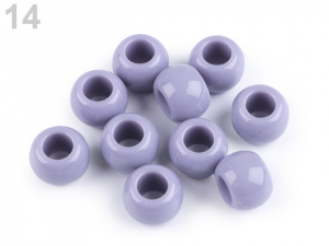 Plastové korálky s velkým průvlekem 11x14 mm