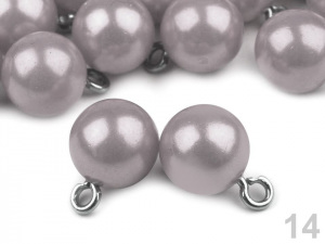 Plastové korálky / perly s očkem 10 mm