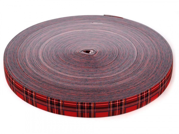 Pruženka šíře 27 mm zvířecí, káro