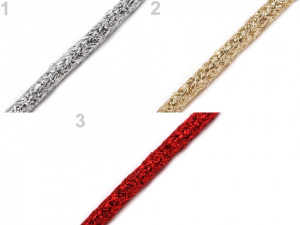 Oděvní / dekorační šňůra  Ø4 mm s lurexem
