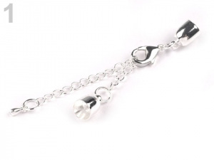 Karabinka s prodlužovacím řetízkem a koncovkami Ø7 mm