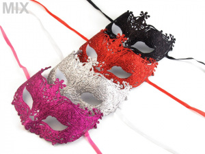 Karnevalová maska - škraboška s glitry