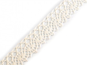 Lněná krajka šíře 19 mm paličkovaná