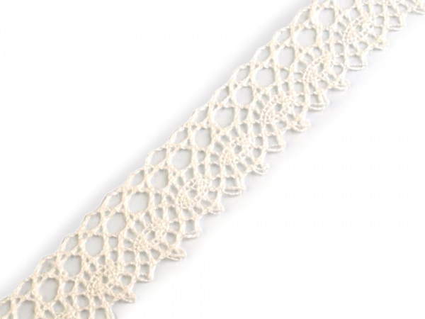 Lněná krajka šíře 19 mm paličkovaná