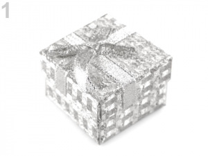 Krabička exklusivní s mašlí 5x5 cm