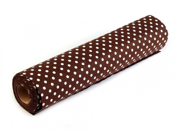 Plsť / filc šíře 41 cm s puntíky