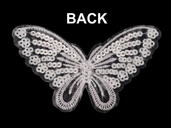 Nažehlovačka motýl s flitry