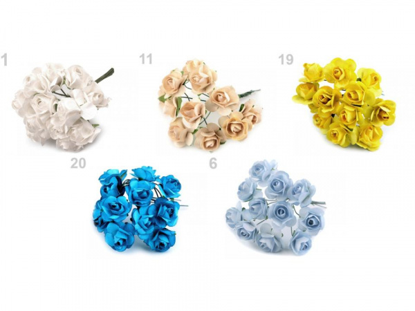 Růže na drátku / polotovar na vývazky Ø20 mm