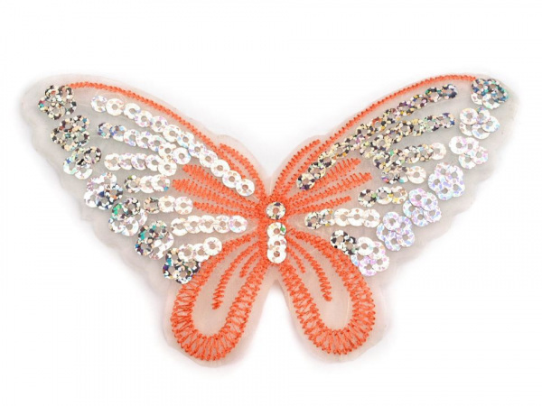 Nažehlovačka motýl s flitry