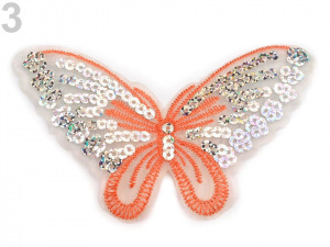 Nažehlovačka motýl s flitry