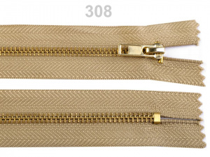 Kovový zip No 4 délka 16 cm kalhotový