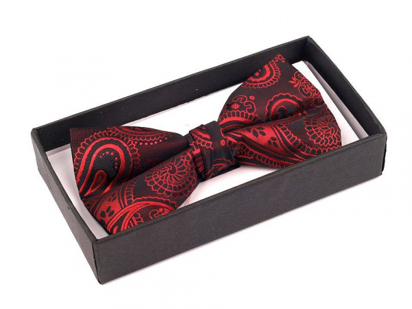 Saténový motýlek se vzorkem paisley