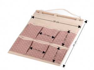 Lněný kapsář dvoupatrový