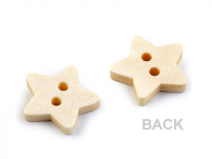 Dřevěný knoflík velikost 28" hvězda