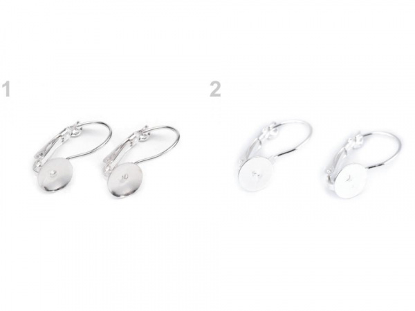 Náušnicové zapínání 20 mm uzavřené s miskou / ploškou