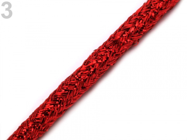 Oděvní / dekorační šňůra  Ø4 mm s lurexem