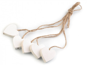 Dřevěné srdce Ø30 mm s provázkem