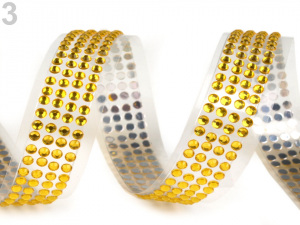 Samolepicí páska šíře 13 mm perly a kamínky