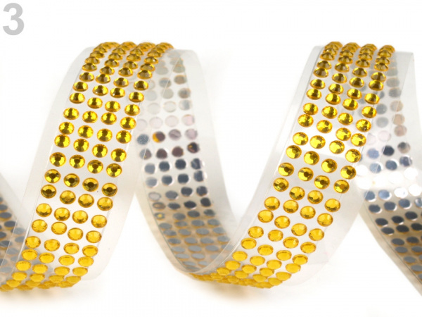 Samolepicí páska šíře 13 mm perly a kamínky