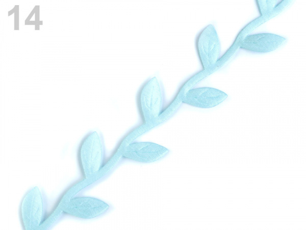 Saténový prýmek šíře 25 mm listy