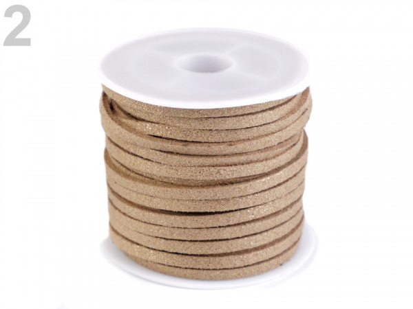 Řemínek imitace kůže metalický šíře 3 mm