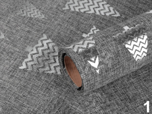 Imitace juty šíře 36 cm vánoční