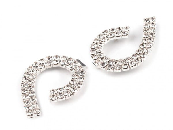 Štrasové zapínání 25x75 mm