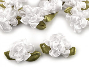 Saténový květ 22x35 mm